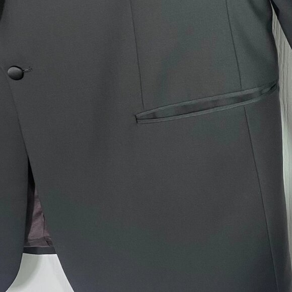 Jack Victor Tuxedo Suit Black York Super 100's Blazer Jacket 48R + Pants 43R - Picture 11 of 15